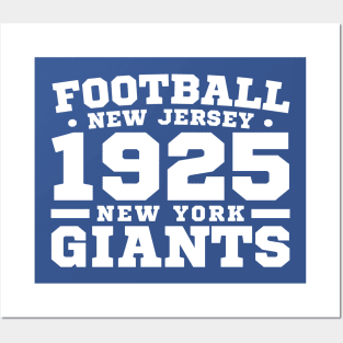 Football New Jersey 1925 New York Giants Posters and Art